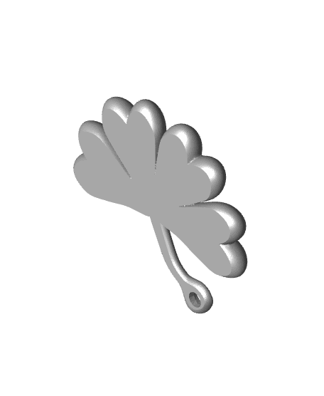 Four Leaf Clover Keychain 3d model