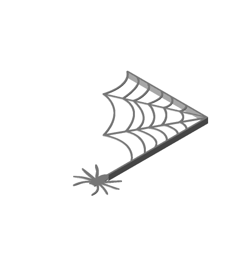 Spider cobweb door 3d model