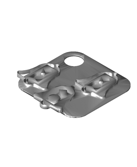 3BELLS Test and Handy Tag for Keys, Coat Zipper, Luggage, etc 3d model