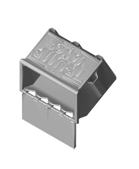 The TRUMPSTER Realistic, ballot box, dumpster with moving lid, functional desk, print 3d model