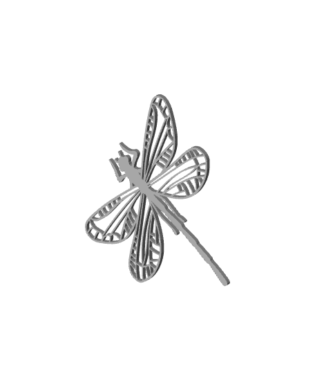 lace wing dragonfly wall art 3d model