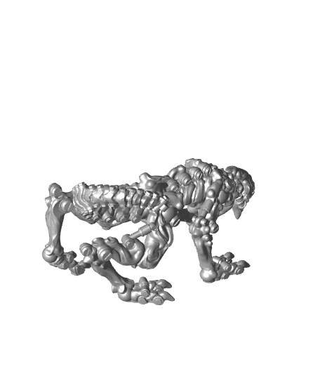 Steel Wolf - Constructs - PRESUPPORTED - Illustrated and Stats - 32mm scale 3d model