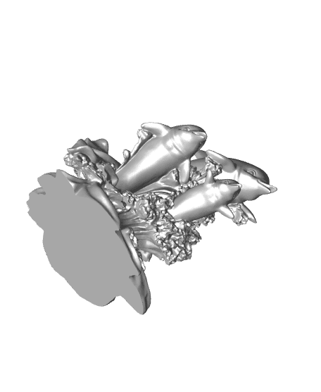 Dolphin trio 3d model