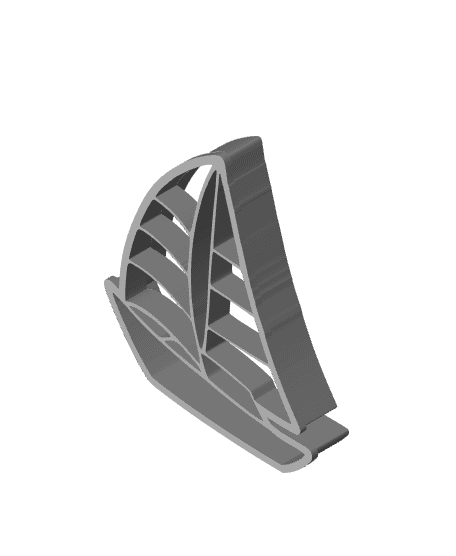 Sailboat Cookie Cutter, Biscuit Cutter 3d model