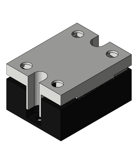 Auber D4825 SSR 25A External Heat Sink HS25ET 3d model