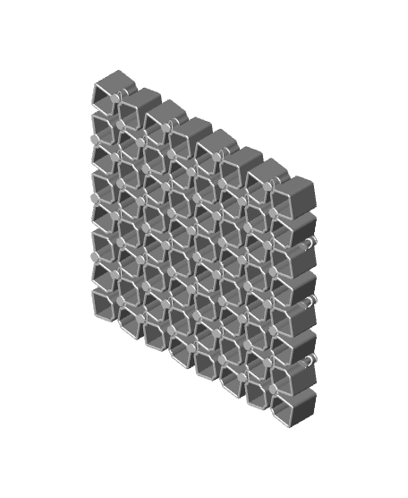 Auxetic Cubes // 18mm 8x8 3d model
