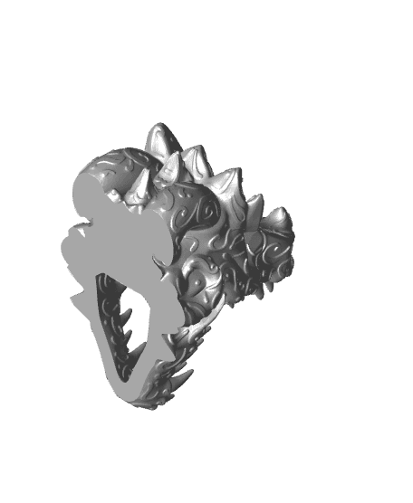 Decorative Dragon Skull Dice Tower 3d model