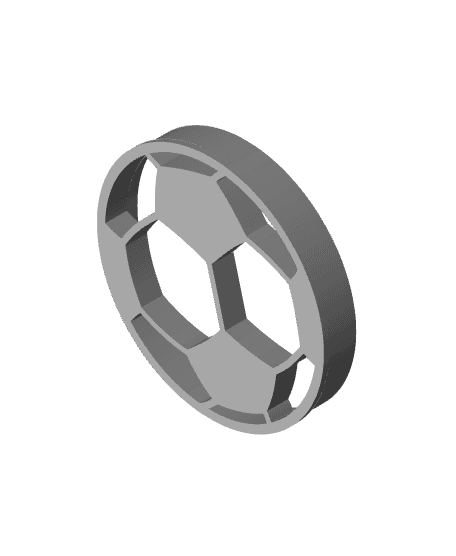 Soccer Ball Cookie Cutter, Biscuit Cutter 3d model