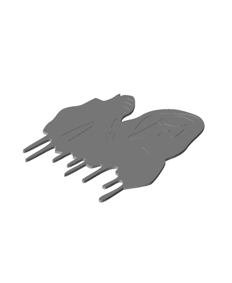 ghost face logo with knife 3d model