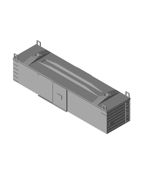 N scale 40' steel rebuilt boxcar 3d model