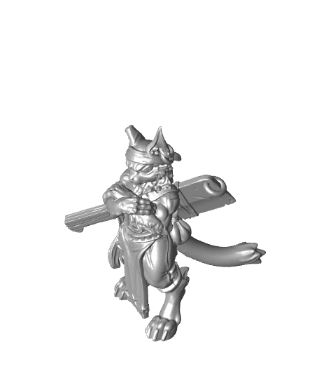 Cookie - Cat chef - Monster Hunting party - PRESUPPORTED - Illustrated and Stats - 32mm scale  3d model
