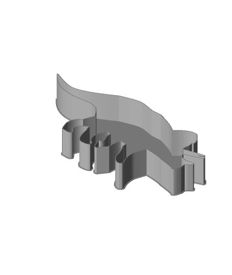 Dinosaur Icon 00DC, nestable box (v2) 3d model