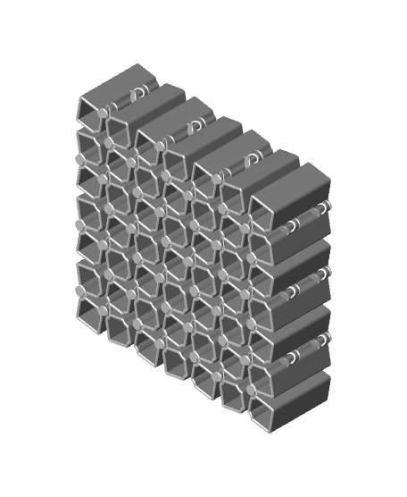 Auxetic Cubes // 18mm 7x7 Stacked 3d model