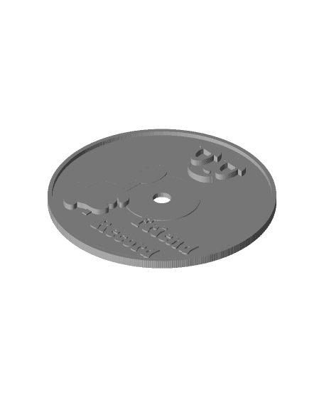 Friend Record Coaster - Size Small Island 3d model