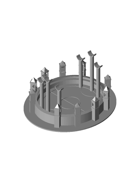 Hogwarts Quidditch Stadium Wand Holder 3d model
