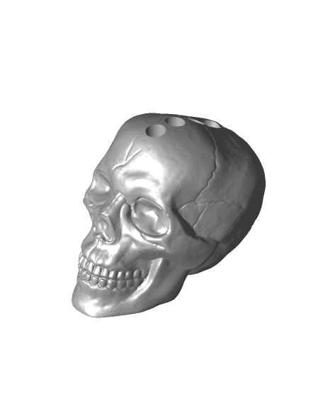 Mohawk Skull Brush Holder 3d model