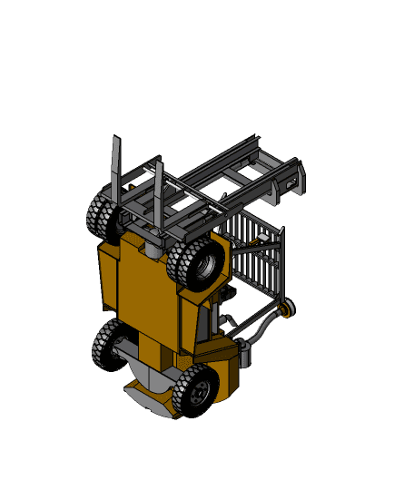 Forklift truck .STEP 3d model