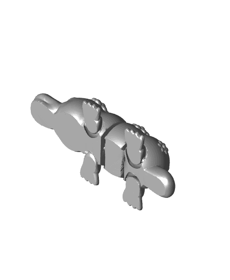 Articulated Floral Platypus by Teal Cat Creative 3d model