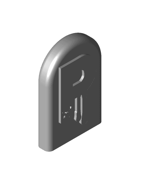 Hauntingly Stylish: Single-Color Headstone Alphabet Magnets for Halloween P 3d model