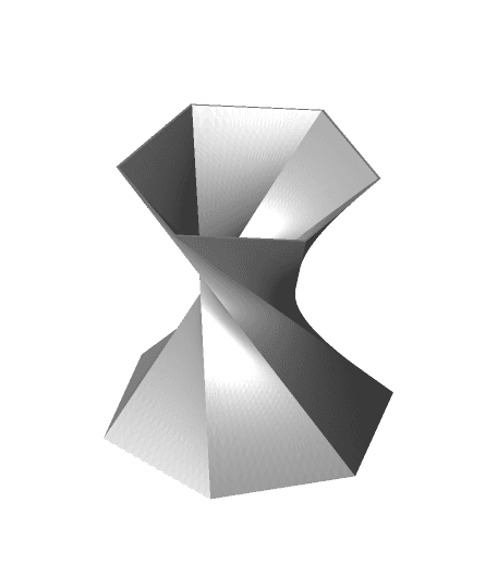 Hex Spiral Stem Vase 3d model