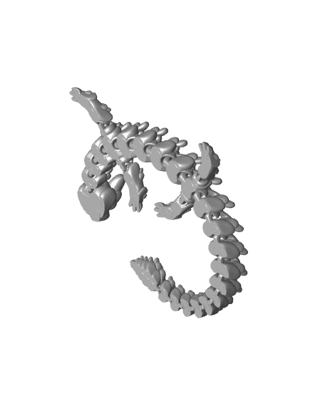 ArticulatedDragon - Aquamarine Dragon 3d model