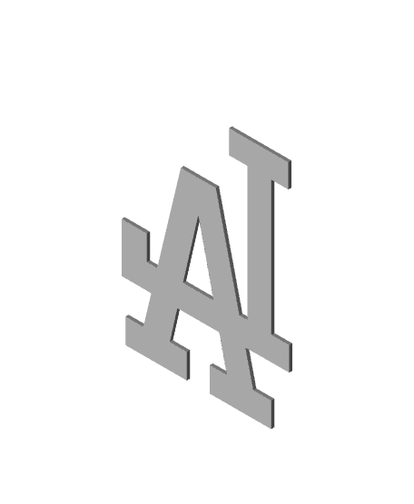 Los Angeles Dodgers Logo 3d model