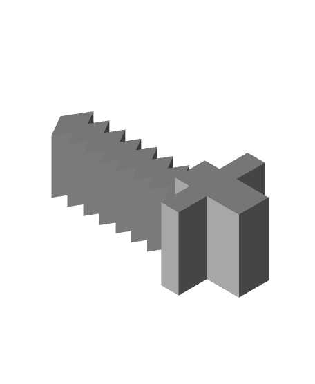 Pixel sword 3d model