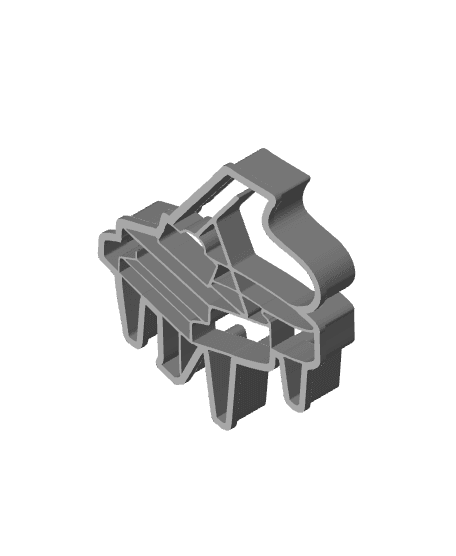 Piano Cookie Cutter, Biscuit Cutter 3d model