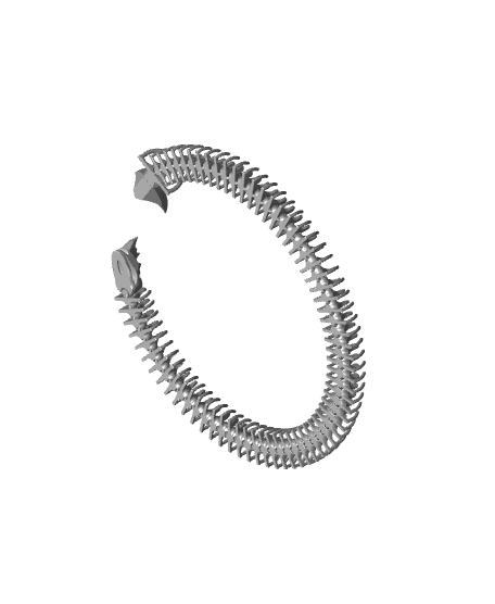Articulated Water Dragon Snake 3d model