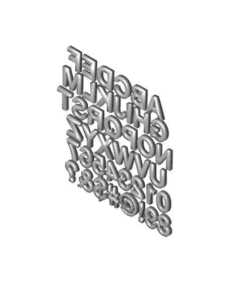 Helvetica Neue Letter Kit - 30mm 3d model