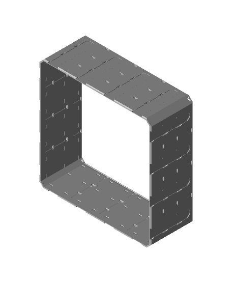 4x4x1·5 - Topped Multipoint Rail - Pop-In Bin Extension 3d model