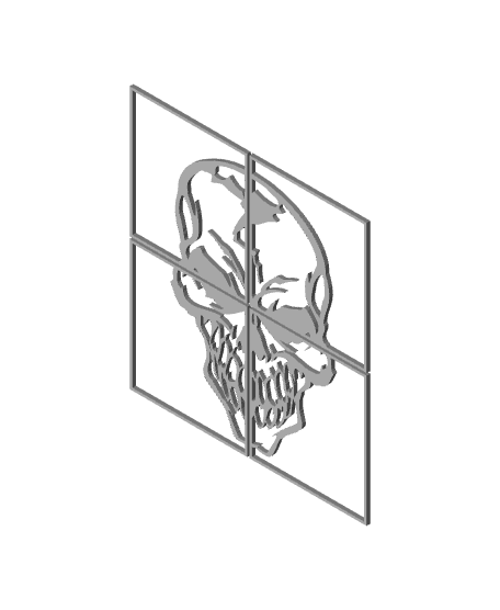 EXTRA LARGE Skull wall art Gothic wall decor Halloween Decoration 3d model