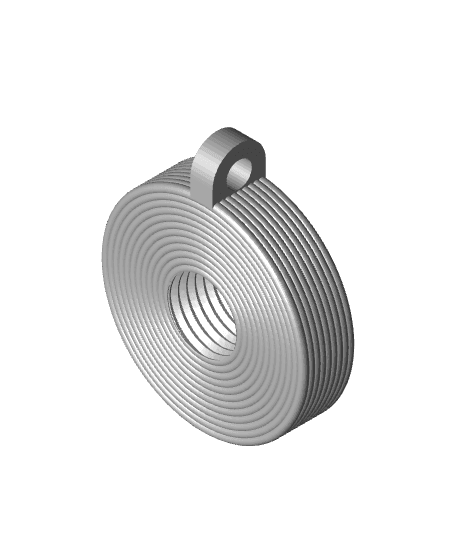 Filament Spool Necklace Pendant / Earrings 3d model