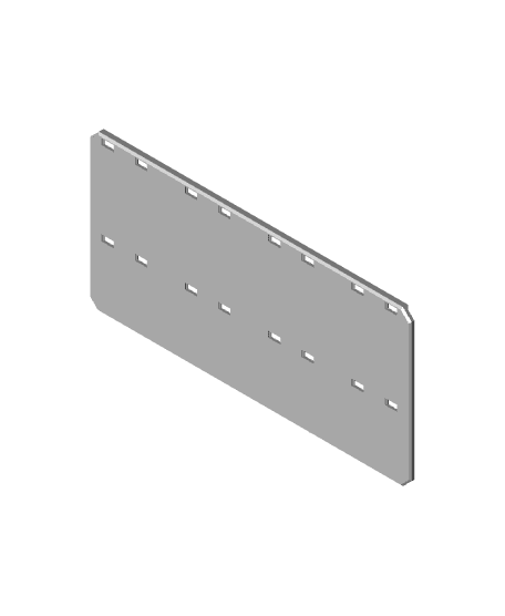 4x2H - Full Holes - Multibin Drawer Faceplate 3d model