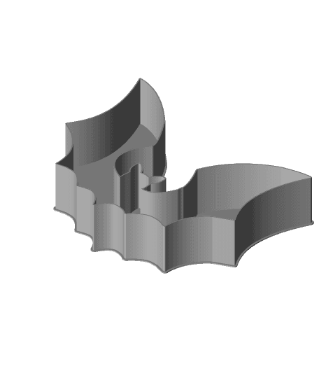 Bat 0062, nestable box (v2) 3d model