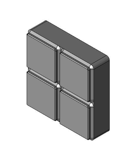 Gridfinity 3m tape flush tray 3d model