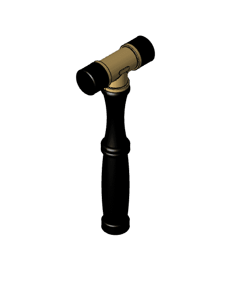 T Elbow Hammer + Technical Drawing E-Book 3d model