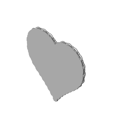 HEART KNITTED COASTER 2 STYLES CROCHET VALENTINE 3d model