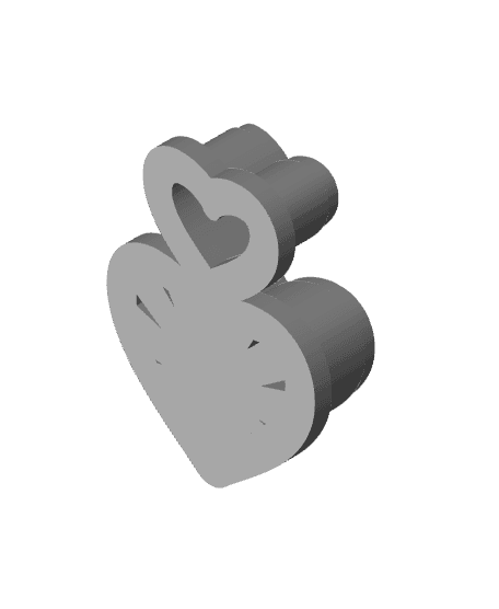 Heart with Lines Clay Cutter for Polymer Clay | Digital STL File | Clay Tools | 4 Sizes Summer Clay  3d model