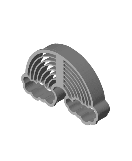 Rainbow Cookie Cutter, Biscuit Cutter 3d model