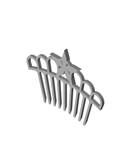 Hairpin-Crown with flower 3d model