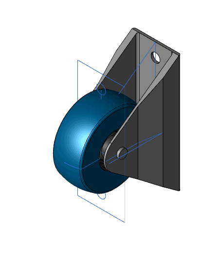 2in Fixed Caster, Harbor Freight #41513 3d model