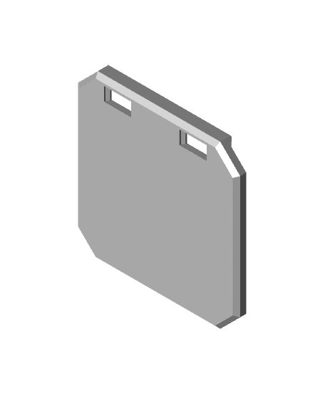 1x1H - Full Holes - Multibin Drawer Faceplate 3d model