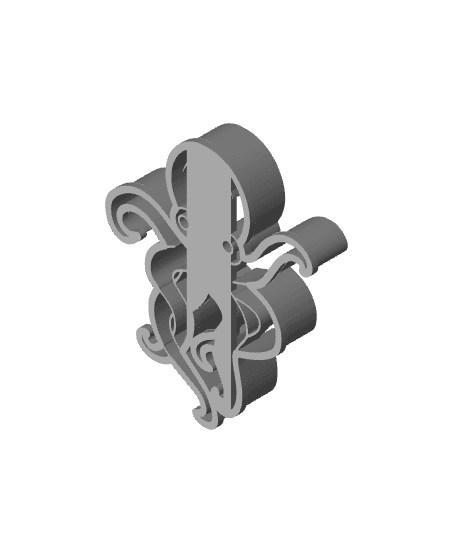 Octopus Cookie Cutter, Biscuit Cutter 3d model