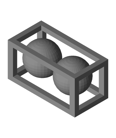Impossible spheres in rectangle 3d model