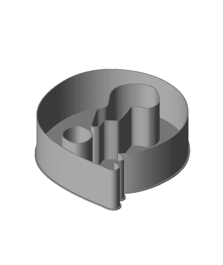 Ghost EXCLAMATION MARK, nestable box (v2) 3d model