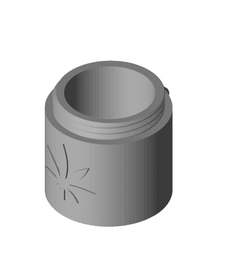 Stash Container Keychain (Leaf) 3d model