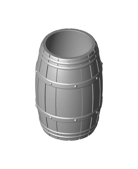 Barrel Pen Holder / Pen Cup 3d model