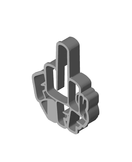 F Off Cookie Cutter, Biscuit Cutter 3d model