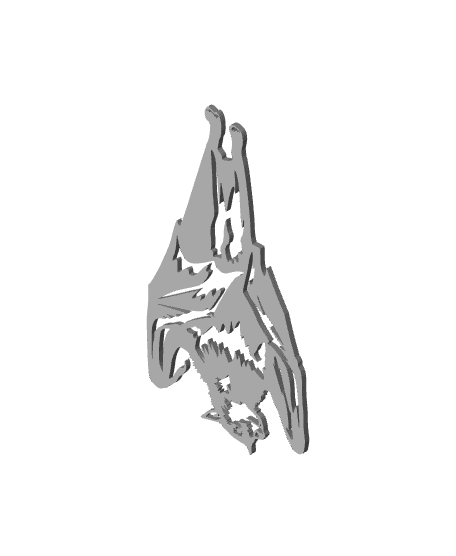 upside down bat wall art hanging bat wall decor halloween decoration 3d model